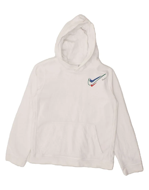 NIKE Boys Graphic Hoodie Jumper 12-13 Years Large White Cotton Hoodie with V-Neck Classic Versatile NIKE Boys Graphic Hoodie Jumper 12-13 Years Large White Cotton Hoodie with V-Neck Classic Versatile