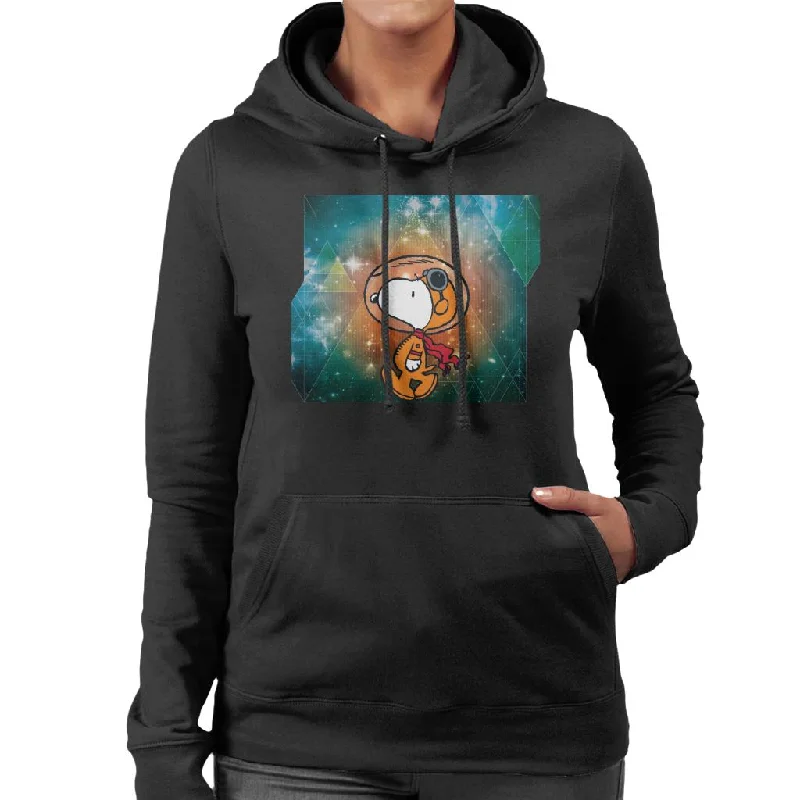 Peanuts Snoopy Floating Through The Cosmos Women's Hooded Sweatshirt Hoodie with Hood Adjustable Protection Peanuts Snoopy Floating Through The Cosmos Women's Hooded Sweatshirt Hoodie with Hood Adjustable Protection