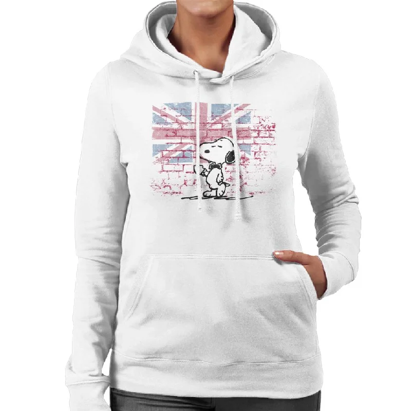 Peanuts Snoopy Posh Women's Hooded Sweatshirt Hoodie with Emblem Brand Identity