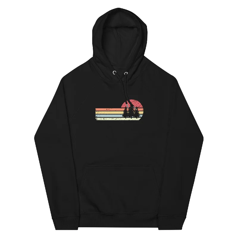 Sonne und Retro Linies - Bäume - Unisex Premium Organic Hoodie Graphic Hoodie Design Print Sonne und Retro Linies - Bäume - Unisex Premium Organic Hoodie Graphic Hoodie Design Print
