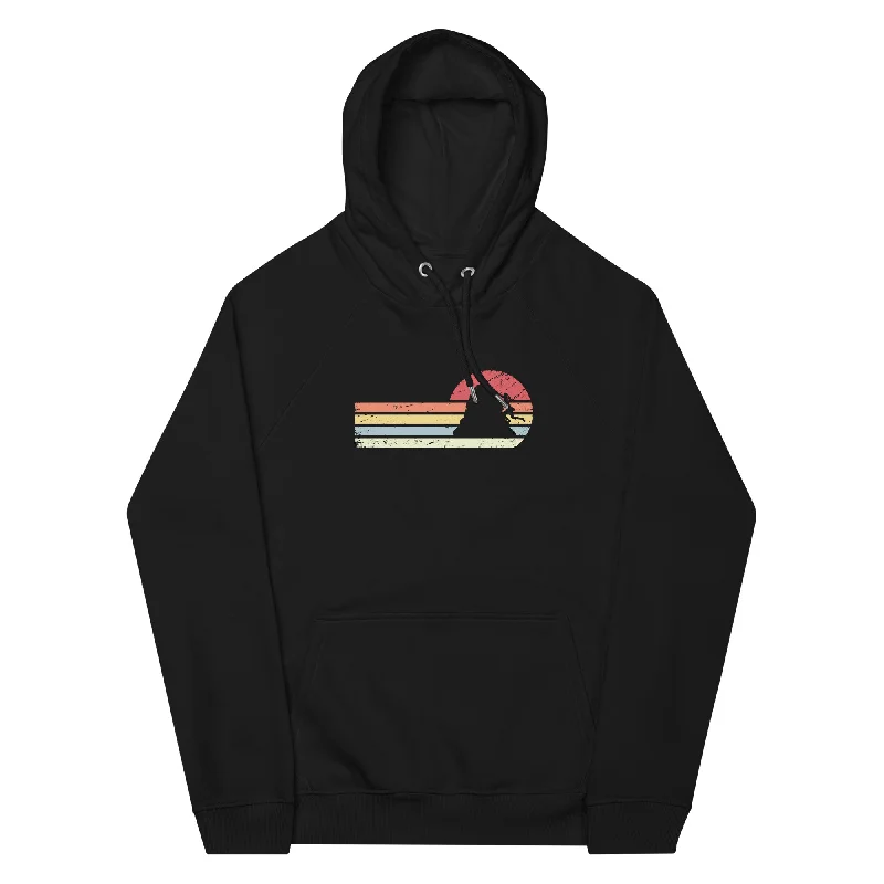 Sonne und Retro Linies - Frau Klettern - Unisex Premium Organic Hoodie Graphic Hoodie Design Print Sonne und Retro Linies - Frau Klettern - Unisex Premium Organic Hoodie Graphic Hoodie Design Print