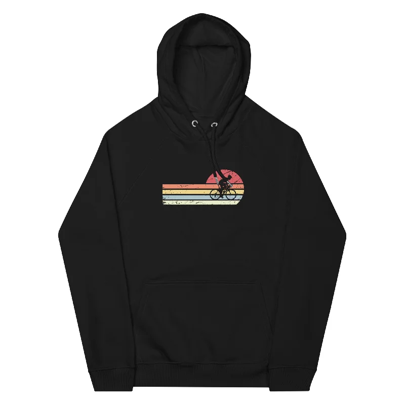 Sonne und Retro Linies - Man Radfahren - Unisex Premium Organic Hoodie Hoodie with Oversized Fit Loose Comfortable Sonne und Retro Linies - Man Radfahren - Unisex Premium Organic Hoodie Hoodie with Oversized Fit Loose Comfortable