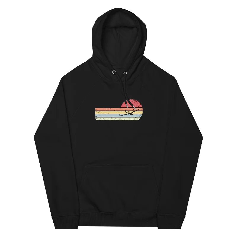 Sonne und Retro Linies - Segelflugzeug - Unisex Premium Organic Hoodie Hoodie with Sequins Glamorous Eye-catching Sonne und Retro Linies - Segelflugzeug - Unisex Premium Organic Hoodie Hoodie with Sequins Glamorous Eye-catching