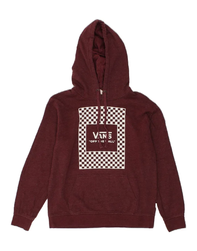 VANS Mens Graphic Hoodie Jumper Small Maroon Cotton Hoodie with Earth Tones Natural Calm VANS Mens Graphic Hoodie Jumper Small Maroon Cotton Hoodie with Earth Tones Natural Calm