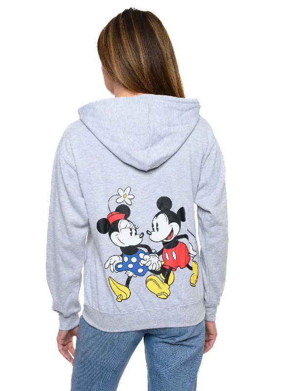 Women's and Women's Plus Mickey & Minnie Mouse Zip Hoodie Sweatshirt Disney Hoodie with Lace Feminine Delicate Women's and Women's Plus Mickey & Minnie Mouse Zip Hoodie Sweatshirt Disney Hoodie with Lace Feminine Delicate