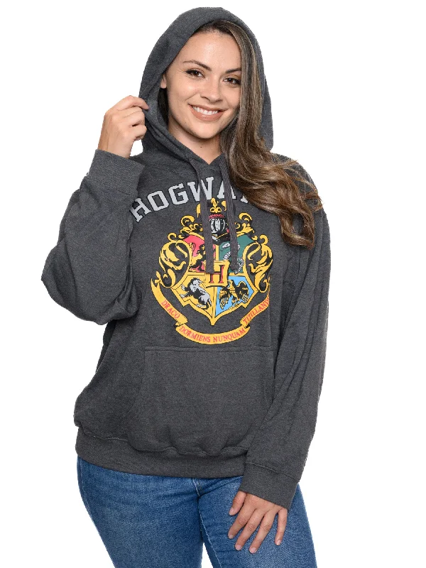 Womens Plus Size Harry Potter Hoodie Sweatshirt Hogwarts Crest Wizards Hoodie with Front Slit Layering Stylish Womens Plus Size Harry Potter Hoodie Sweatshirt Hogwarts Crest Wizards Hoodie with Front Slit Layering Stylish