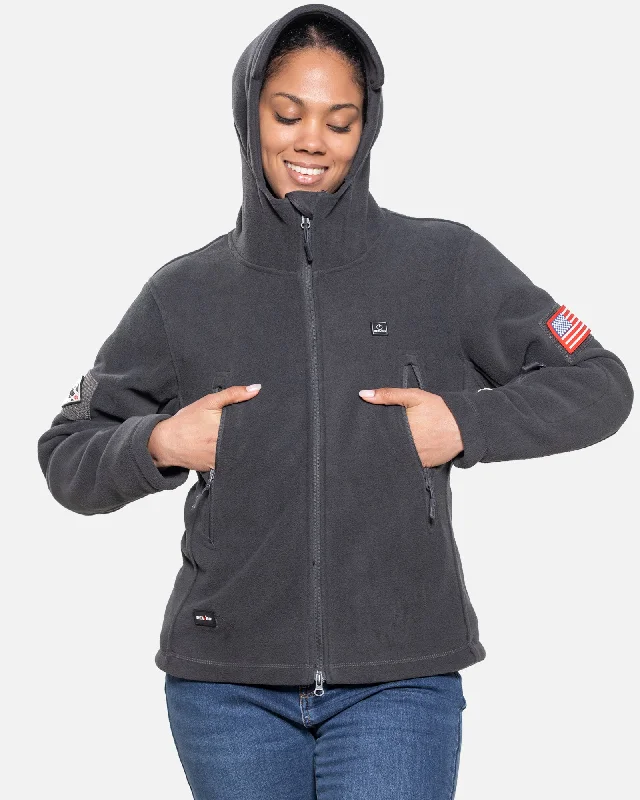 Women's Polar Fleece Heated Jacket With 12V Battery Pack - Grey Rayon Jacket Velvet Jacket Corduroy Jacket Women's Polar Fleece Heated Jacket With 12V Battery Pack - Grey Rayon Jacket Velvet Jacket Corduroy Jacket