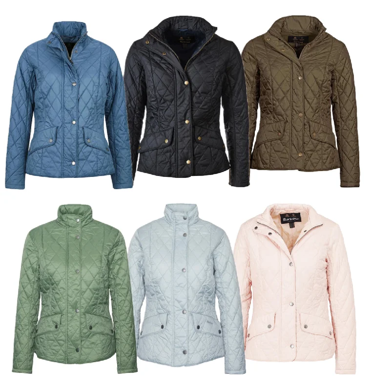 Barbour Flyweight Cavalry Quilted Jacket Satin Fabric Silk Fabric Chiffon Fabric