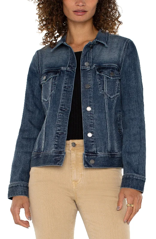 CLASSIC JEAN JACKET Striped Jacket Polka Dot Jacket Floral Jacket