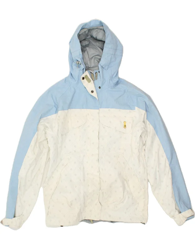 DC Womens Hooded Windbreaker Jacket UK 10 Small White Colourblock Herringbone Jacket Checkered Jacket Solid Jacket DC Womens Hooded Windbreaker Jacket UK 10 Small White Colourblock Herringbone Jacket Checkered Jacket Solid Jacket
