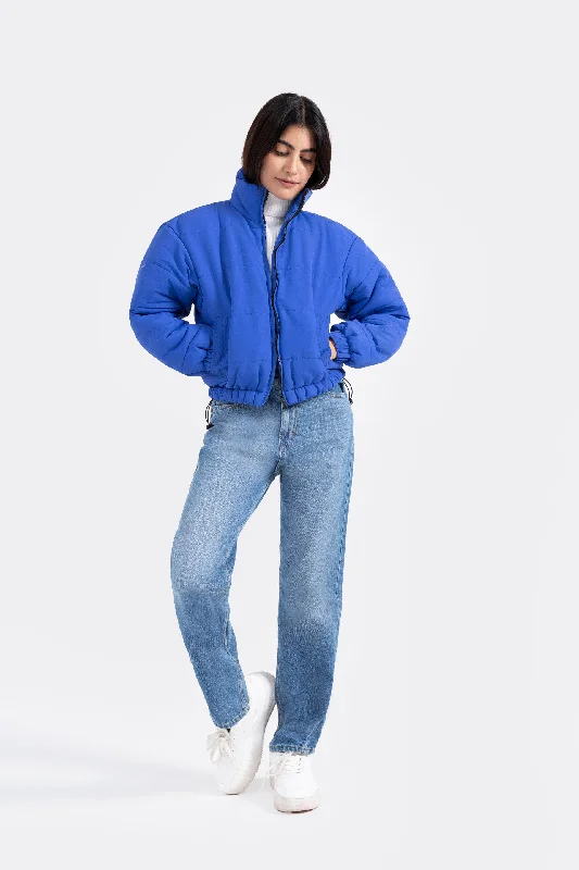 Cropped Puffer Bomber Jacket V-Neck Jacket Boat Neck Jacket Square Neck Jacket