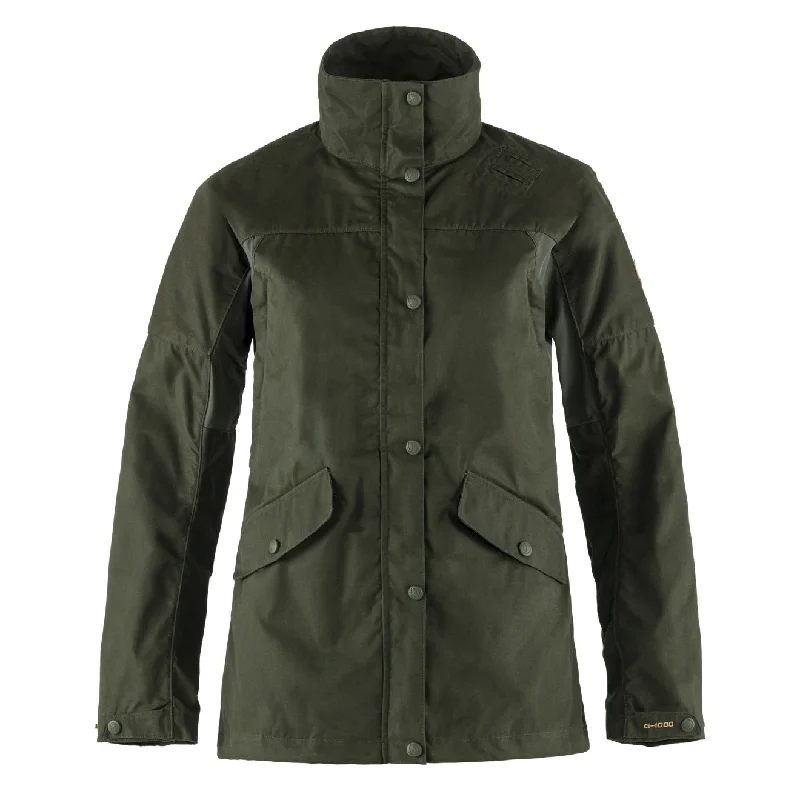 Fjallraven Womens Forest Hybrid Jacket Deep Forest Hooded Jacket Caped Jacket Shawl Collar Jacket
