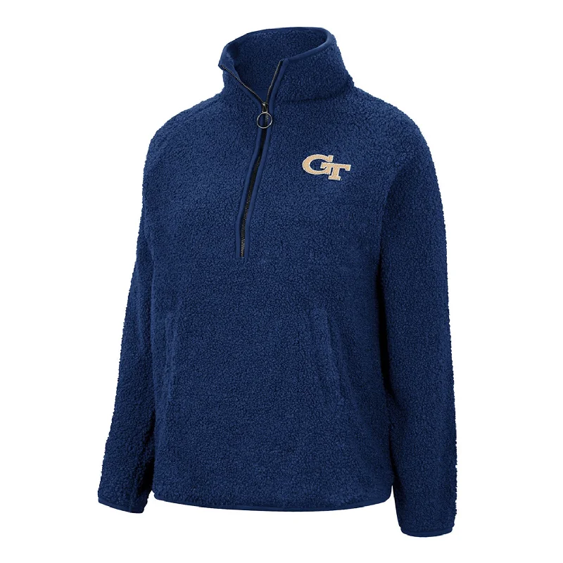 Ladies Georgia Tech Yellow Jackets Winter Wonderland 1/4 Zip Jacket Tiered Jacket Buttoned Jacket Zippered Jacket Ladies Georgia Tech Yellow Jackets Winter Wonderland 1/4 Zip Jacket Tiered Jacket Buttoned Jacket Zippered Jacket