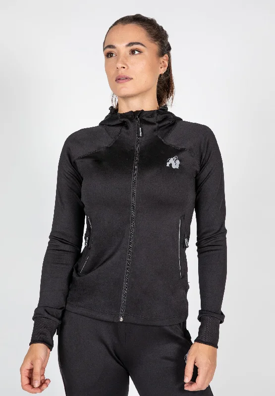Halsey Track Jacket - Black Trench Coat Raincoat Waterproof Jacket