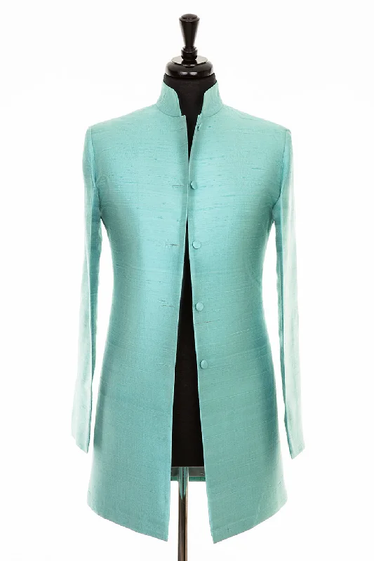 Long Nehru Jacket in Paradise Tailored Jacket Straight Jacket A-Line Jacket