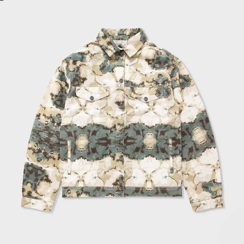 Marble Drill Light Jacket - Green Insulated Jacket Fitted Jacket Loose Jacket