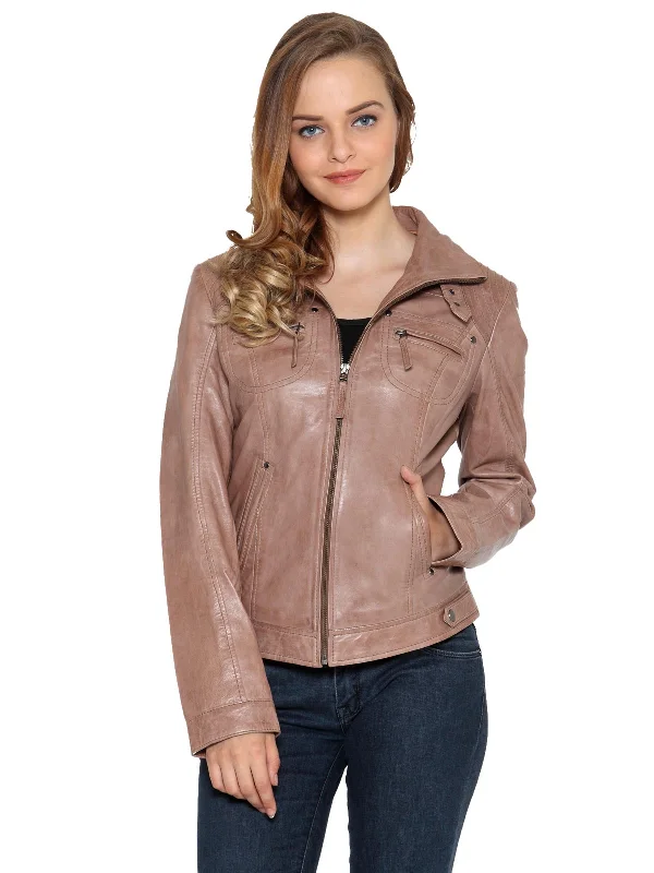 Teakwood Beige Women Genuine Leather Jacket Satin Jacket Silk Jacket Chiffon Jacket Teakwood Beige Women Genuine Leather Jacket Satin Jacket Silk Jacket Chiffon Jacket