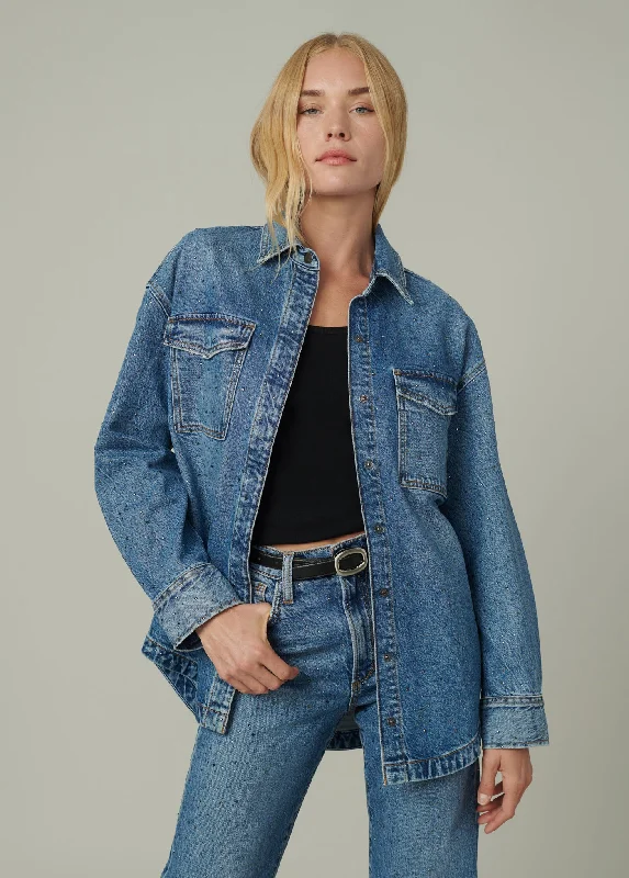 THE KATRINA SHIRT JACKET Knit Fabric Woven Fabric Fleece Fabric