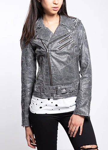 Shine On M/C Jacket Zippered Jacket Buttoned Jacket Snapped Jacket