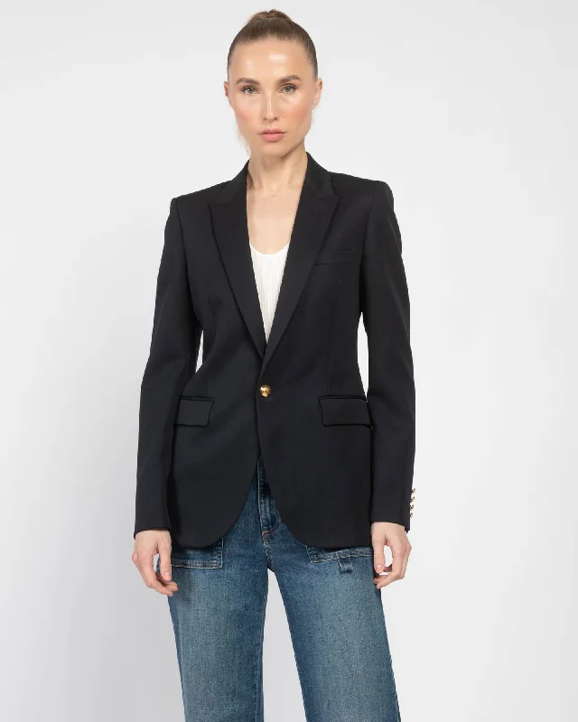 Anabel Tailored Jacket A-Line Jacket Boat Neck Shawl Collar