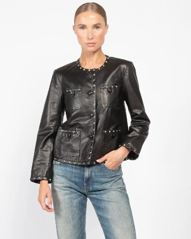 Crop Slouch Jacket Notch Collar Jacket Peter Pan Collar Jacket Cowl Neck Jacket