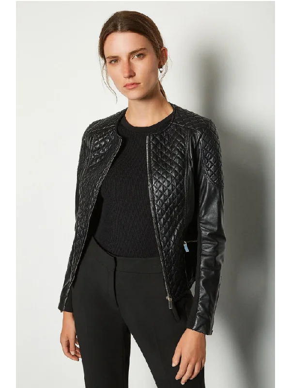 Women's Black Leather Biker Jacket Crew Neck Collared Jacket Crew Neck Jacket Turtle Neck Jacket Women's Black Leather Biker Jacket Crew Neck Collared Jacket Crew Neck Jacket Turtle Neck Jacket