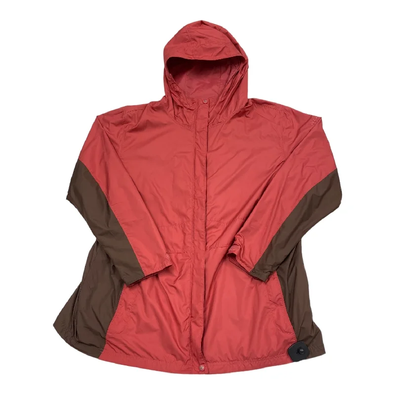 Brown & Pink Jacket Windbreaker Columbia, Size 1x Fleece Jacket Down Jacket Feather Jacket