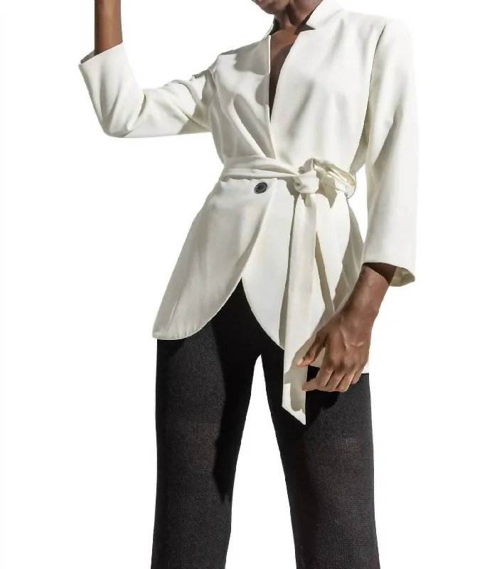 Crosby Street Jacket In Ivory Cotton Jacket Linen Jacket Terry Jacket