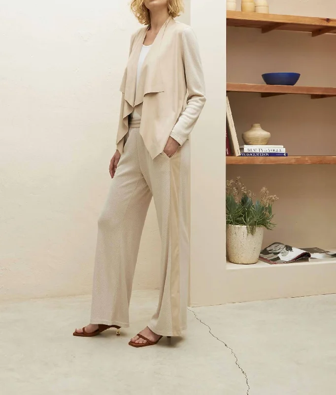 Eco Suede Jacket In Beige One-Shoulder Jacket Off-the-Shoulder Jacket Asymmetrical Jacket