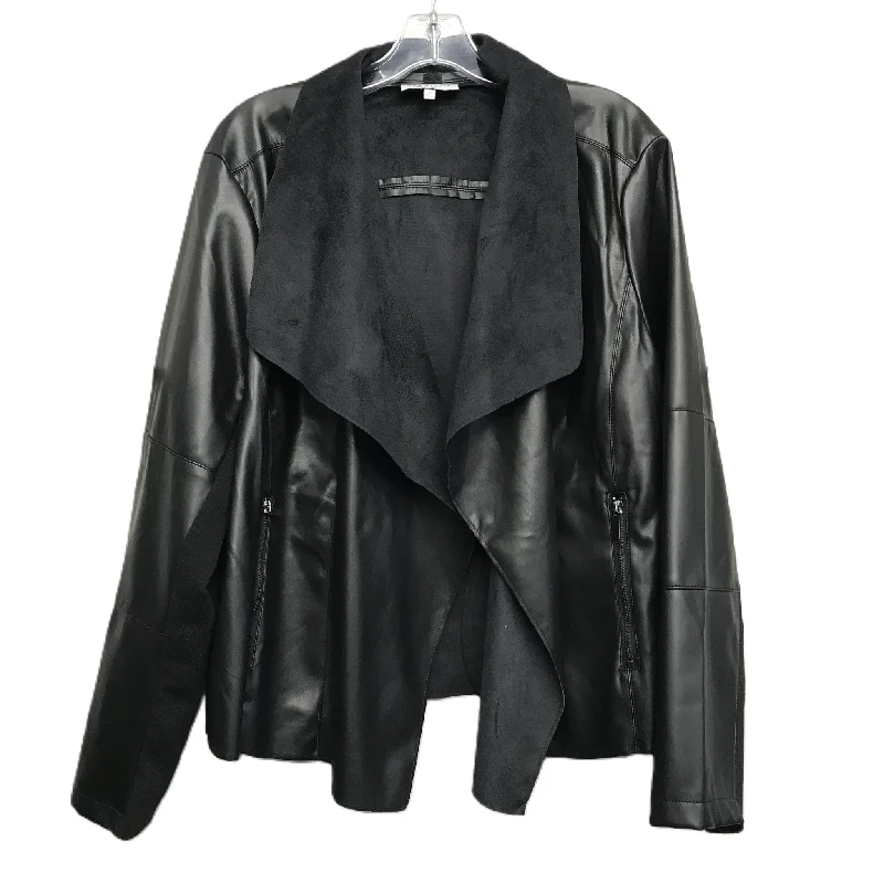 Jacket Other By Bagatelle In Black, Size: 2x Ribbed Jacket Pleated Jacket Ruffled Jacket