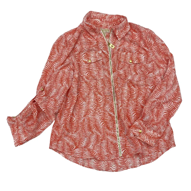 ORANGE & WHITE JACKET DESIGNER by MICHAEL KORS Size:XL Corduroy Jacket Velvet Jacket Brocade Jacket