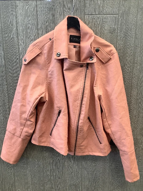 Pink Jacket Moto Eloquii, Size 3x Mesh Jacket Canvas Jacket Denim Jacket