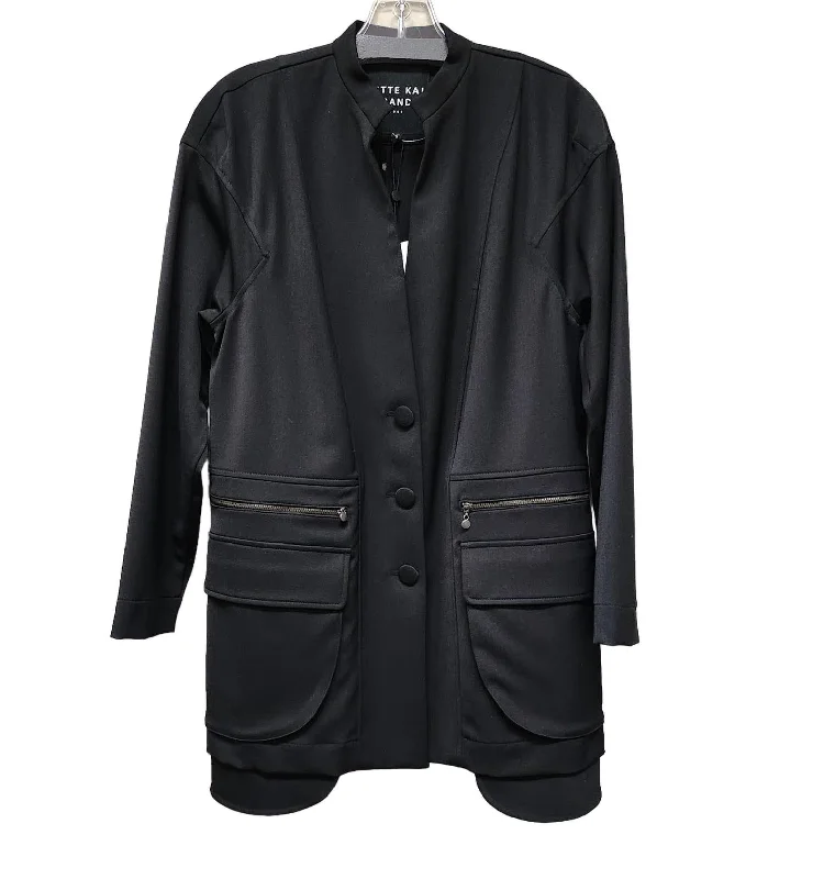 Women's Garbo Garbadine Jacket In Black Belted Jacket Elasticated Jacket Padded Jacket