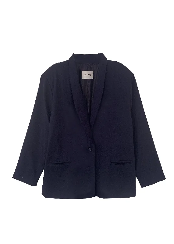 Bett Soft Tailored Blazer - Ink - BAACALxBECCA Women's Trendy Jacket