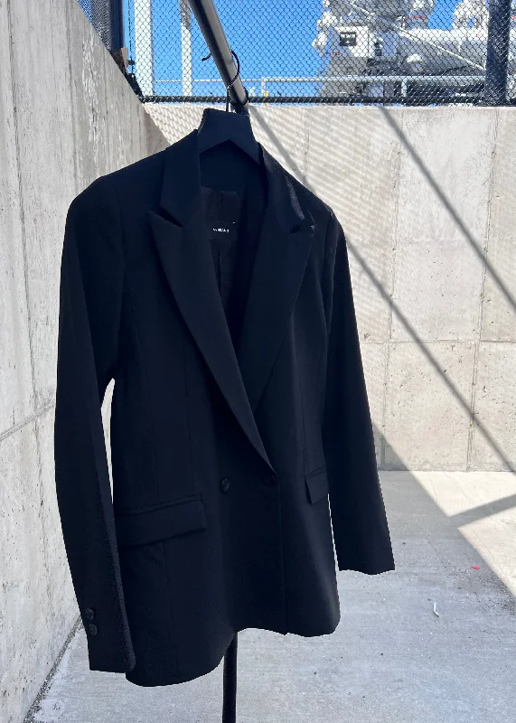 Black Italian Wool blazer Women's Custom Jacket