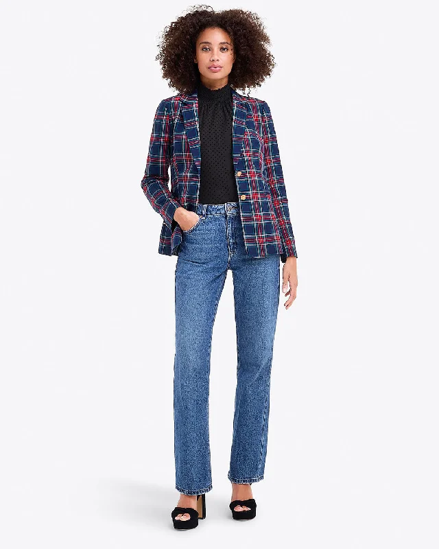 Blazer in Georgia Plaid Women's Trendy Blazer