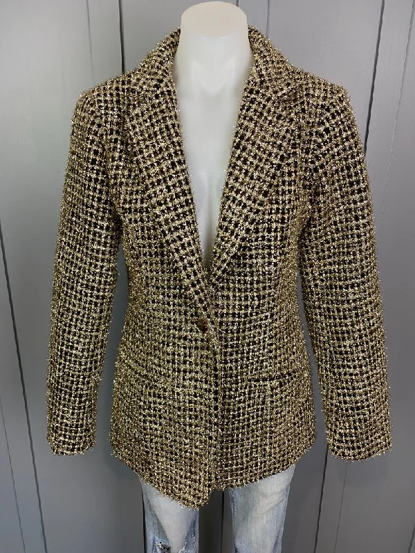 BNWT Black & Gold Augustine Blazer, XS Women's Handmade Blazer