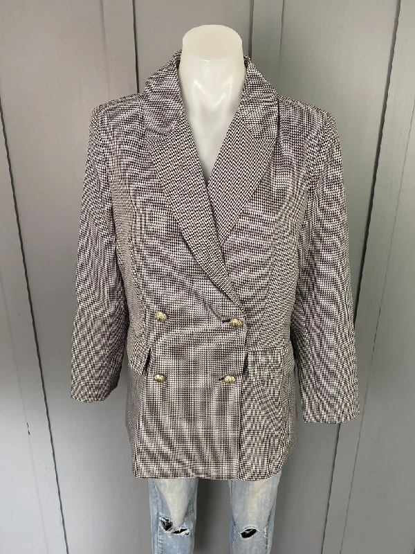 BNWT Black & White check Leoni Blazer, 8 Slimming Women's Blazer