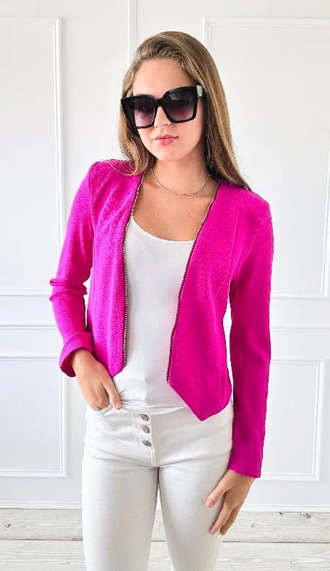 Bold Moves Zip Blazer Women's Luxurious Jacket