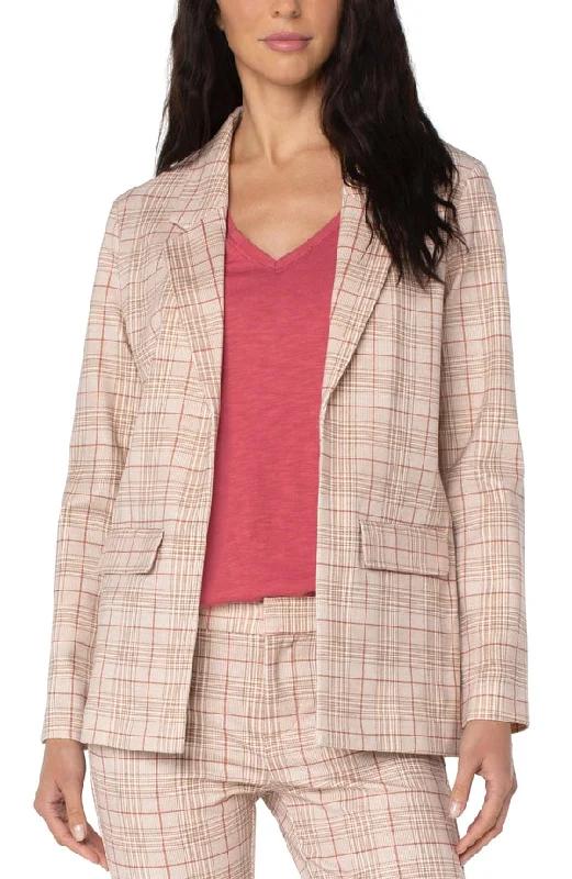 Boyfriend Blazer With Princess Darts Women's Luxurious Jacket