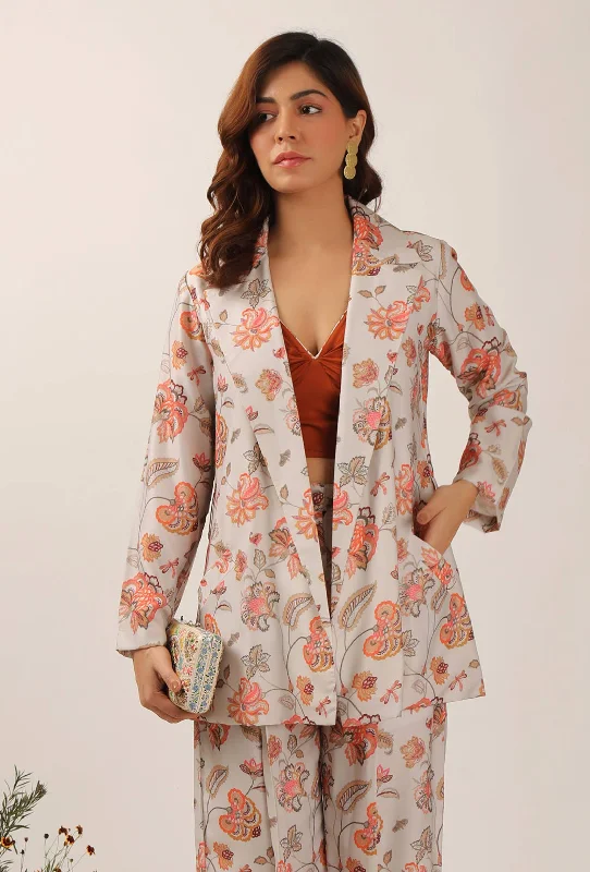 Cara Floral Chintz Summer Blazer Women's Simple Blazer