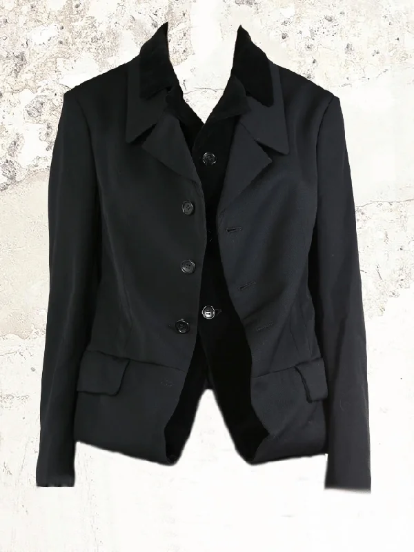 Comme Des Garçons velvet Vollar blazer Silk Women's Blazer