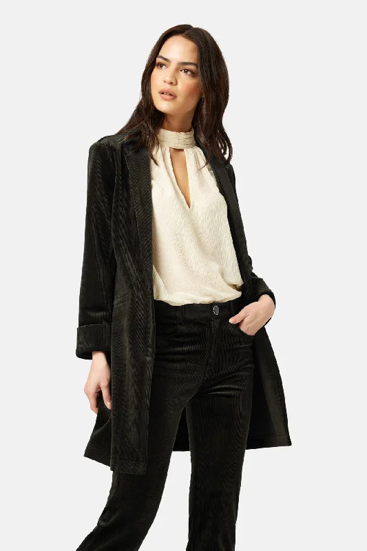 Corrie Bratter Returns Black Cord Blazer Women's Unique Blazer