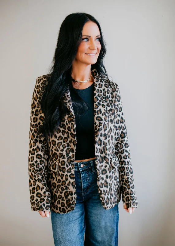 Cosette Leopard Print Blazer Women's Advanced Suit