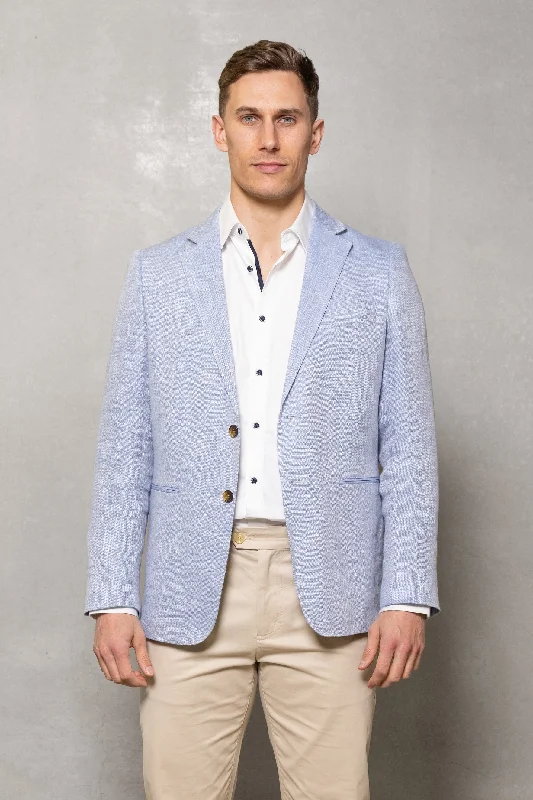 Cutler & Co - Johnson Blazer - Sky Herringbone Women's Vintage Jacket