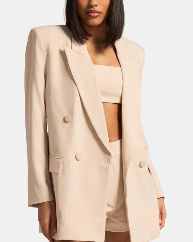 DESTIN LIGHT SUITING BLAZER IN TAN Women's Trendy Jacket