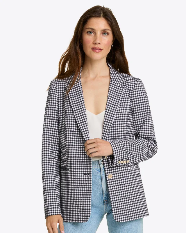 Gingham Blazer in Textured Gingham Slim Fit Blazer