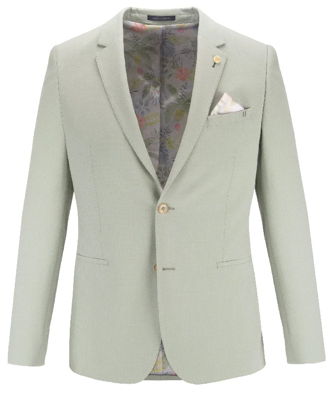 Guide London - Seersucker Blazer - Green Women's Fashion Blazer