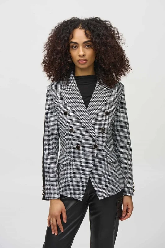 Houndstooth Blazer - Black and Vanilla Milan Custom Blazer