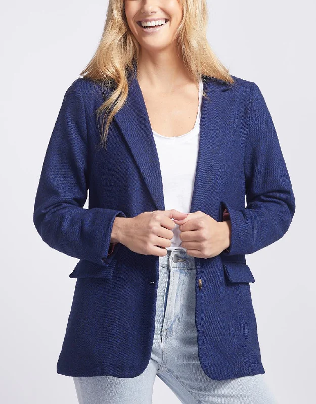 Ingrid Blazer - Navy Women's Handmade Blazer